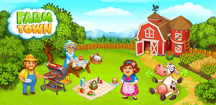 دانلود بازی شهر مزرعه ای Farm Town: Happy farming 3.70 برای اندروید